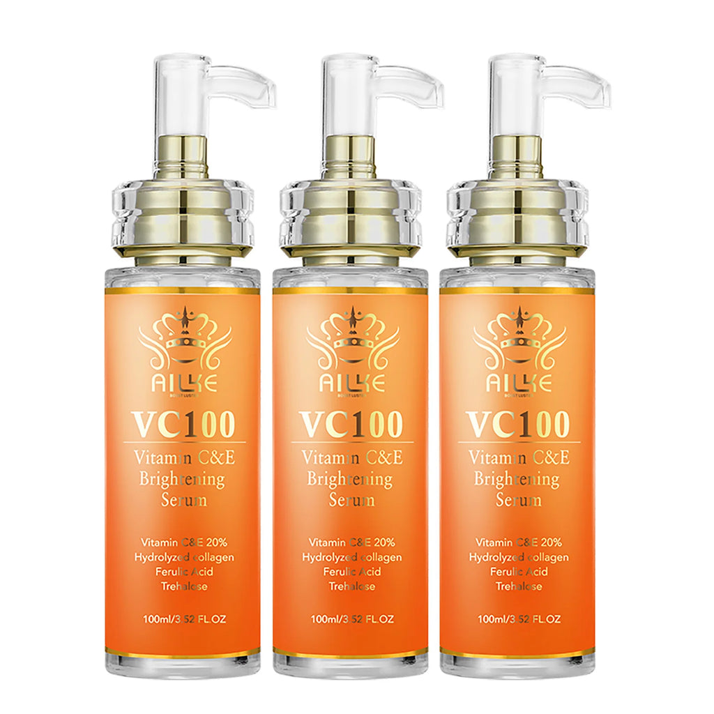 AILKE Vitamin C Whitening Set for Women, Reduce Dark Spots, Hyperpigmentation, Skin Moisturizer, With Collagen, Vitamin E