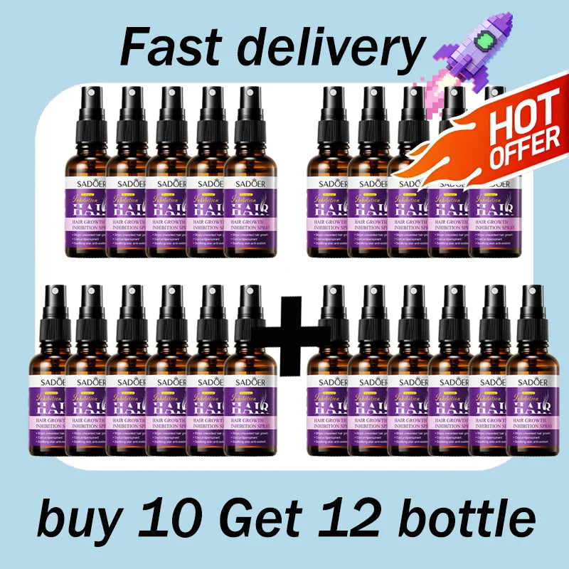 Natural Hair Inhibiting Spray Gently Soothes Nourishes Skin Painless Depilatory Agent Inhibits Hair Growth in Chest Armpit Thigh
