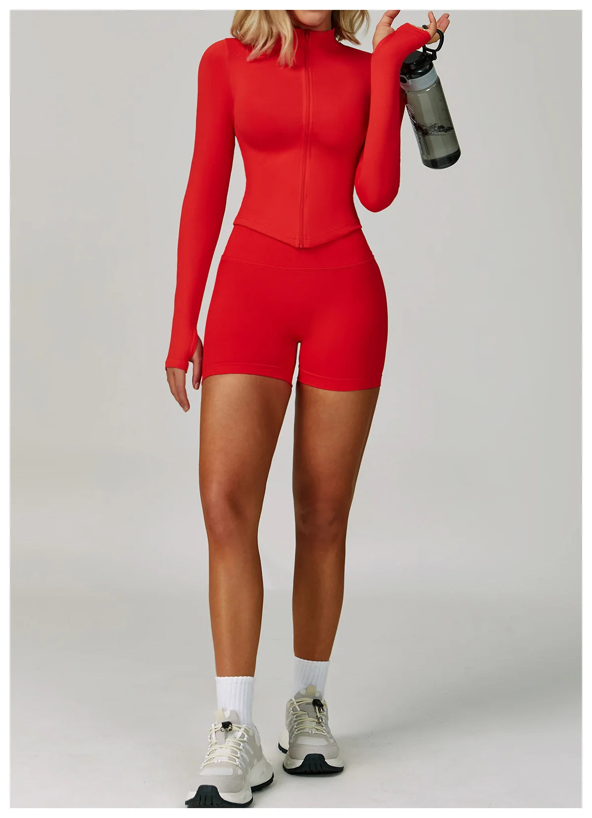 New Women Seamless Zipper Jacket Yoga Long Sleeved Gym Top Yoga Push Up Jacket Fitness Running Workout Sport Coat Women's Shirts