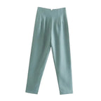 HXAO Fashion Office Wear High waist Pants for Women Formal Pants Office outfits Pencil Trousers Black Pink White Ladies Pants