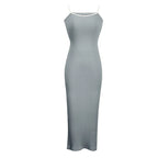 Fashion Sexy Skinny Kint Dress Backless Evening Maxi Dress Women Party Club Ladies Bodycon Peach Slim Hip Elegant Long Dresses