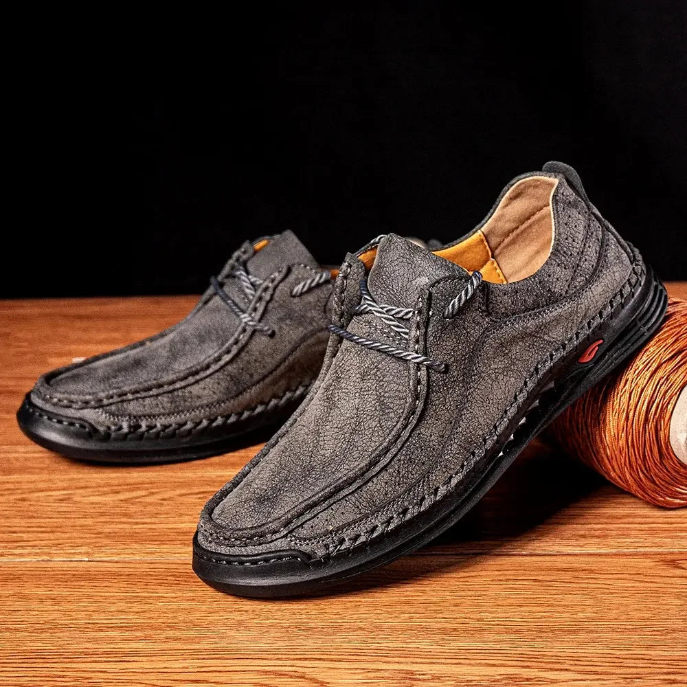 Shoes for Men 2026 Handmade Leather Casual Sneakers Comfort Design Man Shoe Business Leather Fashion Plus Size Shoes for Men
