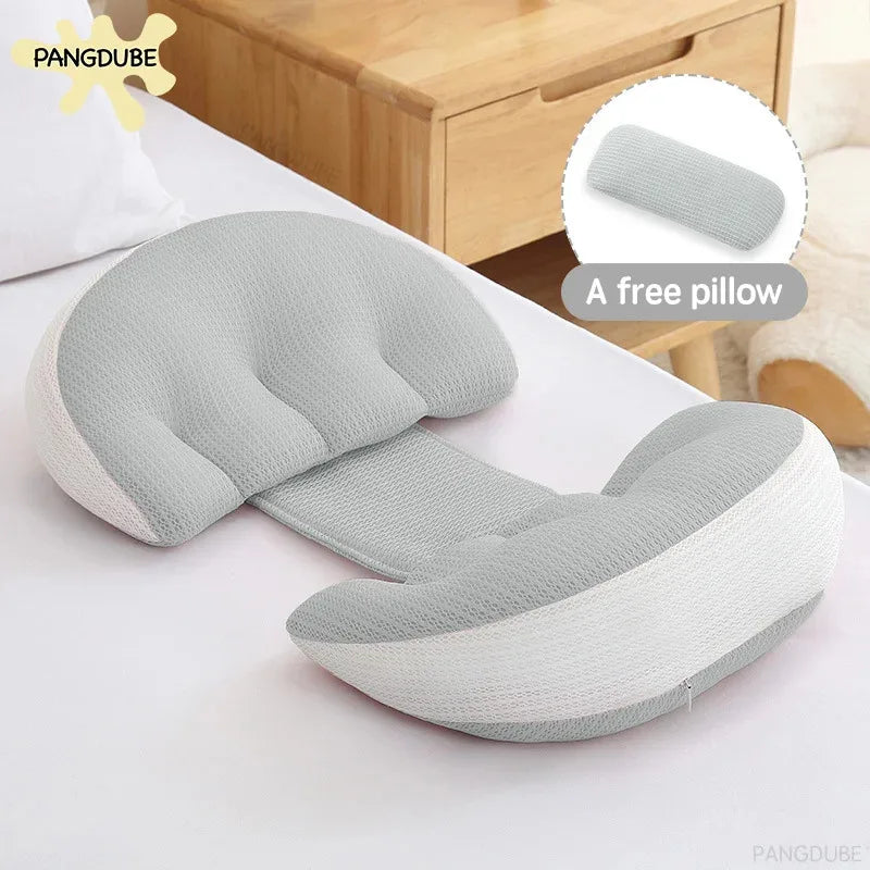 PANGDUBE Pregnancy Pillow with 1pc Free An Auxiliary Pillow Cotton Waist Support Pillow for Pregnant Women Sleeping Body Pillow Main image
