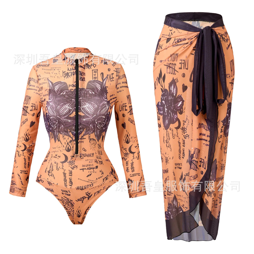 Russian Swimsuits Women One-piece Bikini Quick Drying Купальник Sunscreen 2025 European American