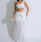 Sexy One-shoulder Long Summer Dress Sequin Birthday Holiday Elegant Party Evening Dresses Luxury Womens Prom Dresses XSY29