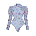 2026 Shiny Flower Swimsuit Desire Swim Suit Luxury Women Swimwear Sexy Bikini Deep V Monokini Beachwear Bodysuit Bathingsuit
