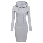 Autumn - Ready Ladies Hooded Dresses Blending Hoodie and Sweatshirt Elements for Fashionable Women's Wardrobe
