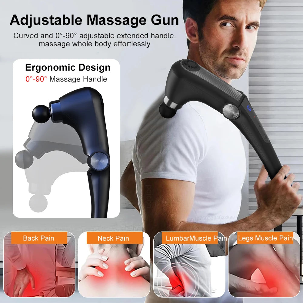 Fascia Massage Gun Shoulder Massage Machine Electric Muscle Massager Gun High Frequency Back Waist Neck Body Massage with Handle Secondary image