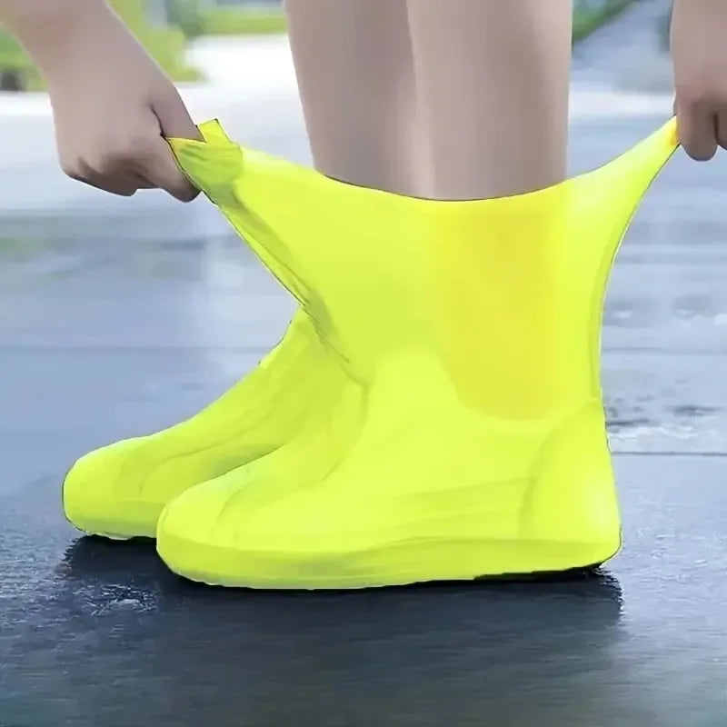 Shoe Waterproof Cover 1 Pair of Outdoor Rubber Rain Boot Covers Silicone Waterproof Shoe Covers Rainy Day Shoe Covers Shoes Gear