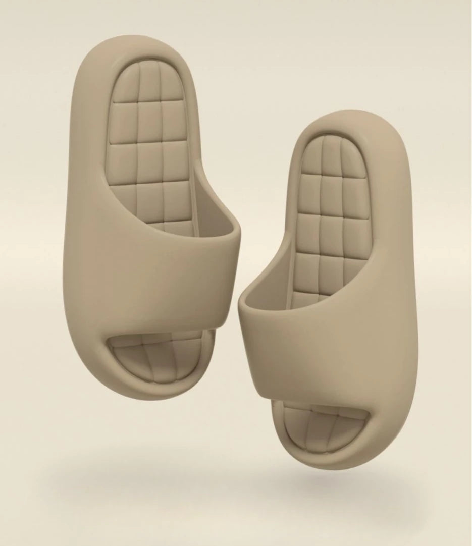 Unisex Bathroom Slippers Cloud Cushion Slides Summer Flat Sandals Thick Platform Shoes Man Indoor Non-Slip Couple Flip Flops