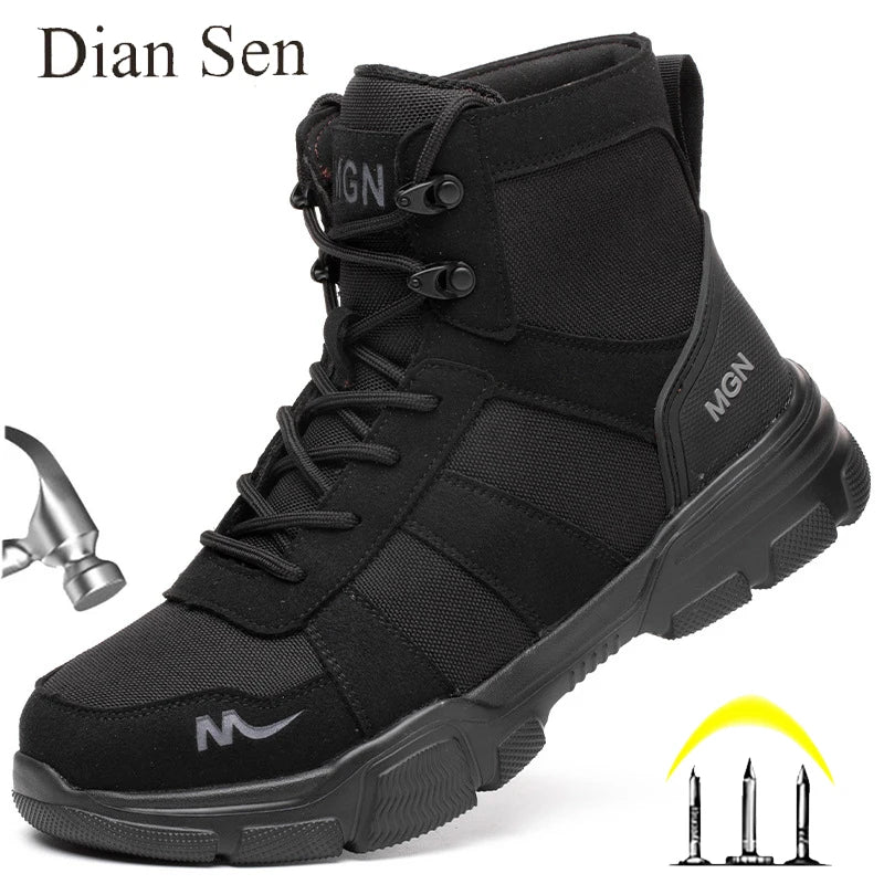 Work Boots Indestructible Safety Shoes Men Steel Toe Shoes Puncture-Proof Sneakers Women Non Slip Work Shoes Male Tactical Boots Secondary image