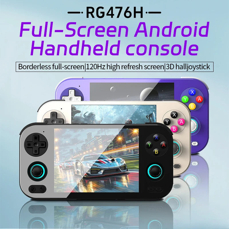 ANBERNIC RG 476H Android Handheld Game Console 4.7"HD Multi-touch Full Screen Hall Triggers Wifi Retro Video Games Player RG476H Main image