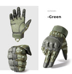 PU Leather Full Finger Tactical Touch Screen Gloves Hiking Cycling Training Climbing Airsoft Hunting Non-slip Protective Gear