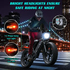TST R002 1500W e-bike, 20" fat tires, 60-100mile range, 28MPH, 48V 15Ah battery, for all terrains.
