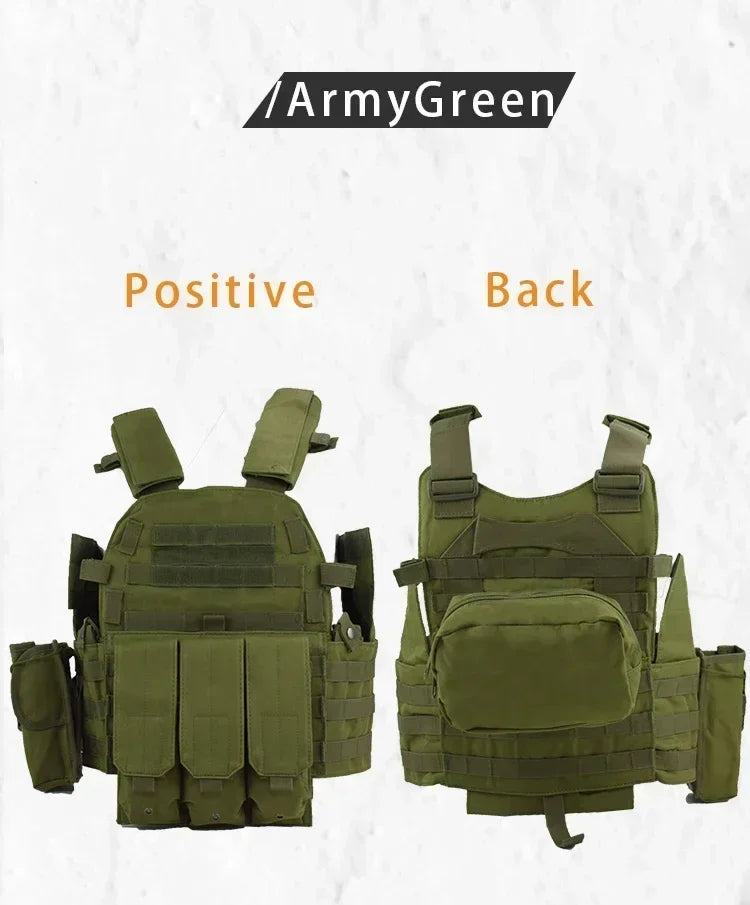 Military Tactical Vest Body Armor Combat Army CS Gear Hunting Plate Carrier Airsoft Accessories Wargame Pouch Molle Vest