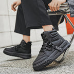 New Fashion Casual Sneakers High Top Skateboard Shoes Student Boots Men and Women Trend Wear Resistant Two-color Couples