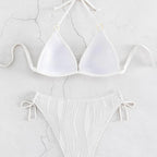 Swimwears Solid Color Sleeveless Sexy Swimsuit Women's Split Chest Cushion Bikini Suitable Swimming Water Sports