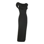 Red Sexy Women's Maxi Dresses For Summer New Streetwear Fashion Backless Casual Slim Basic Dress Club Elegant Party Lady Dresses
