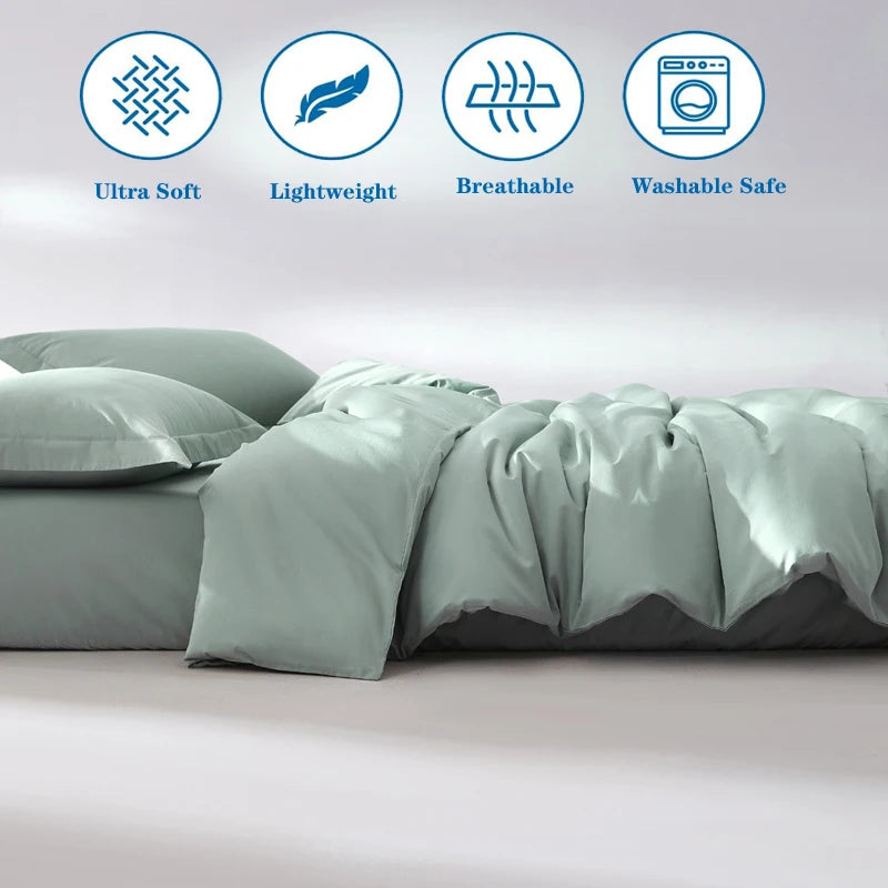 1pc Egyptian Cotton Duvet Cover Solid Color 100% Cotton 800 Thread Count Quilt Cover Korean Minimalist Style Bedding Ultra Soft