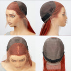 Reddish Brown Straight Wigs13x4 HD Lace Human Hair Wig Pre Plucked 30 inch Colored Lace Frontal Wigs  Brazilian 100%Human Wig