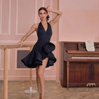 Black Latin Dance Dress for Women Professional Sexy Chacha Dance Competition Dress Adult Party Dresses Stage Outfit 2026 New