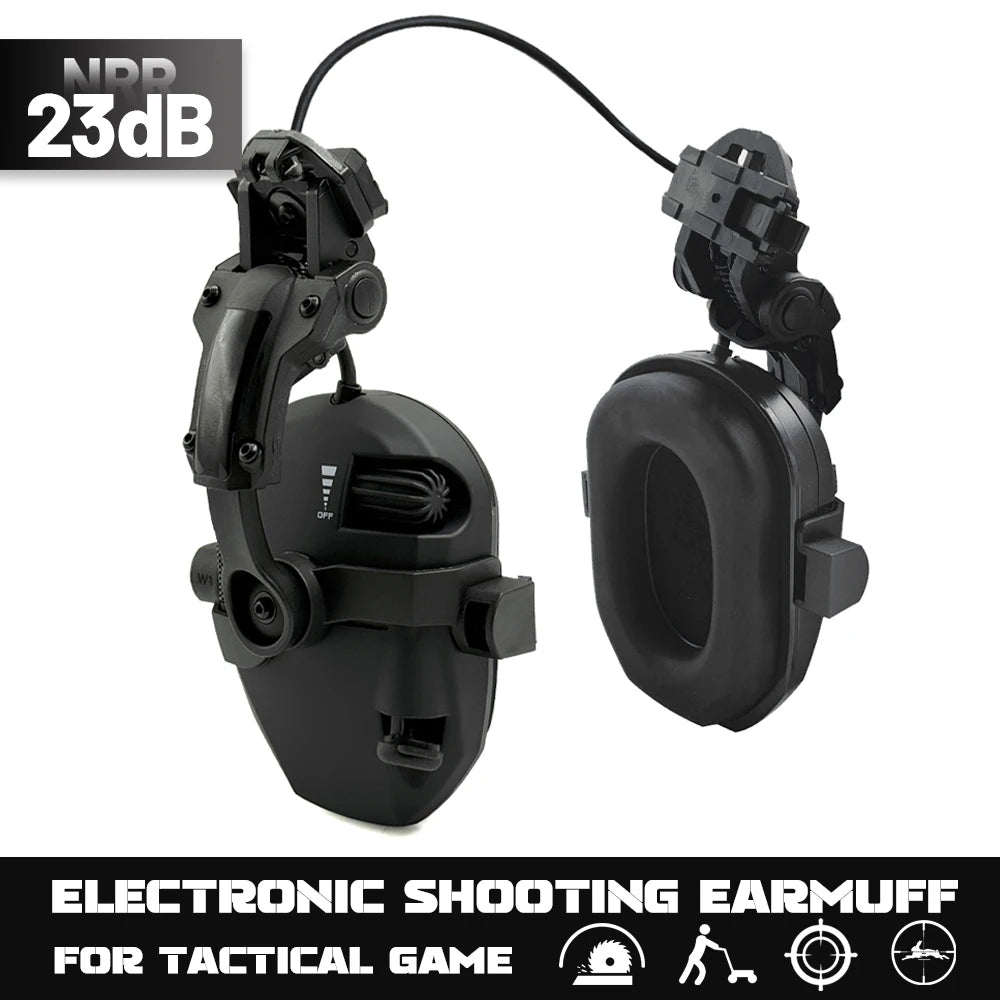 Premium Electronic Shooting Earmuffs - 23dB Active Noise Cancelling Hearing Protection for Hunting Shooting & Tactical Training