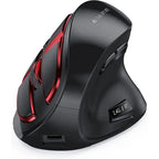 JOMAA 2.4G Wireless Mouse Rechargeable Bluetooth Mouse Ergonomic Vertical Mouse for Mac Windows Laptop Tablet Gaming Mause