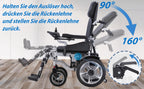 Electric Wheelchair for Adults Long Large Support Power WheelChair Seniors Folding Wheelchair