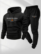Men's Tracksuit Printing Casual Hoodies Sweatshirts Outfits Outdoors Gym Sports Jogging Clothing Autumn Winter Fitness 2 Pcs Set