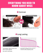FUGANGXIU-12A Body Wave Human Hair Wig With Bang Full Machine Made Glueless Wear And Go Brazilian Virgin Hair Natural Color