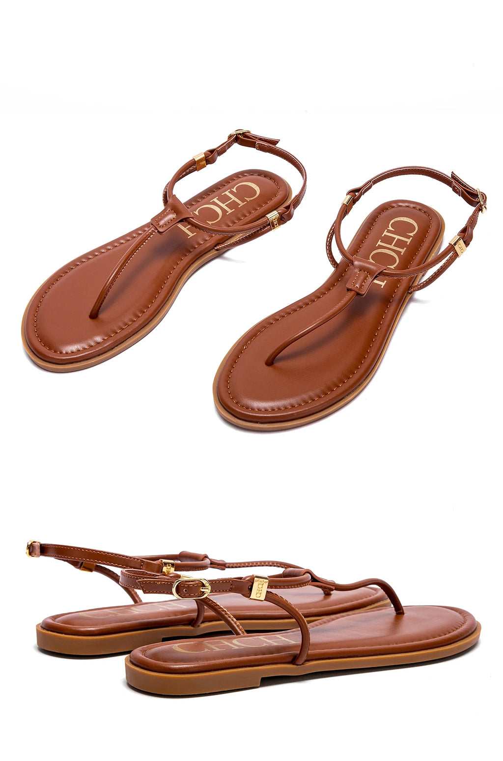 2026 Sandals Summer Women's Shoes Thin Bottom Flat Spaghetti Straps Casual Sandals Luxury Brand New