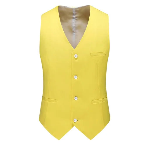 YASUGUOJI New Wedding Dress High-quality Men's Fashion Design Suit Vest Plus Size Men's Business Casual Suit Vest 15-colors
