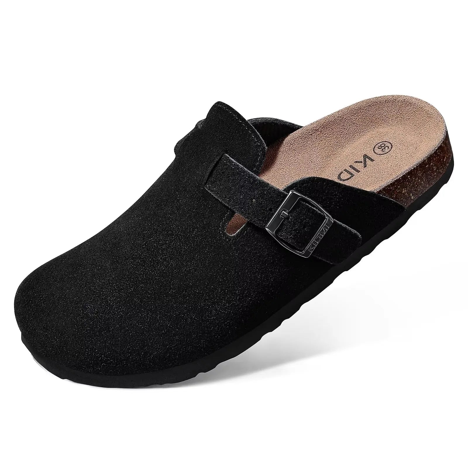 Crestar Fashion Clogs Slippers For Women Classic Suede Men Mules Cork Footbed Leather Potato Shoes With Arch Support Beach Slide