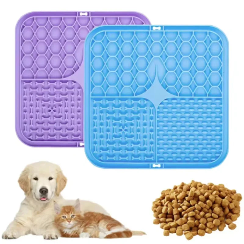 Pet Lick Silicone Mat Dogs Pet Slow Food Plate for Dog Bathing Distraction Silicone Dog Sucker Food Training Dog Feeder Supplies Main image