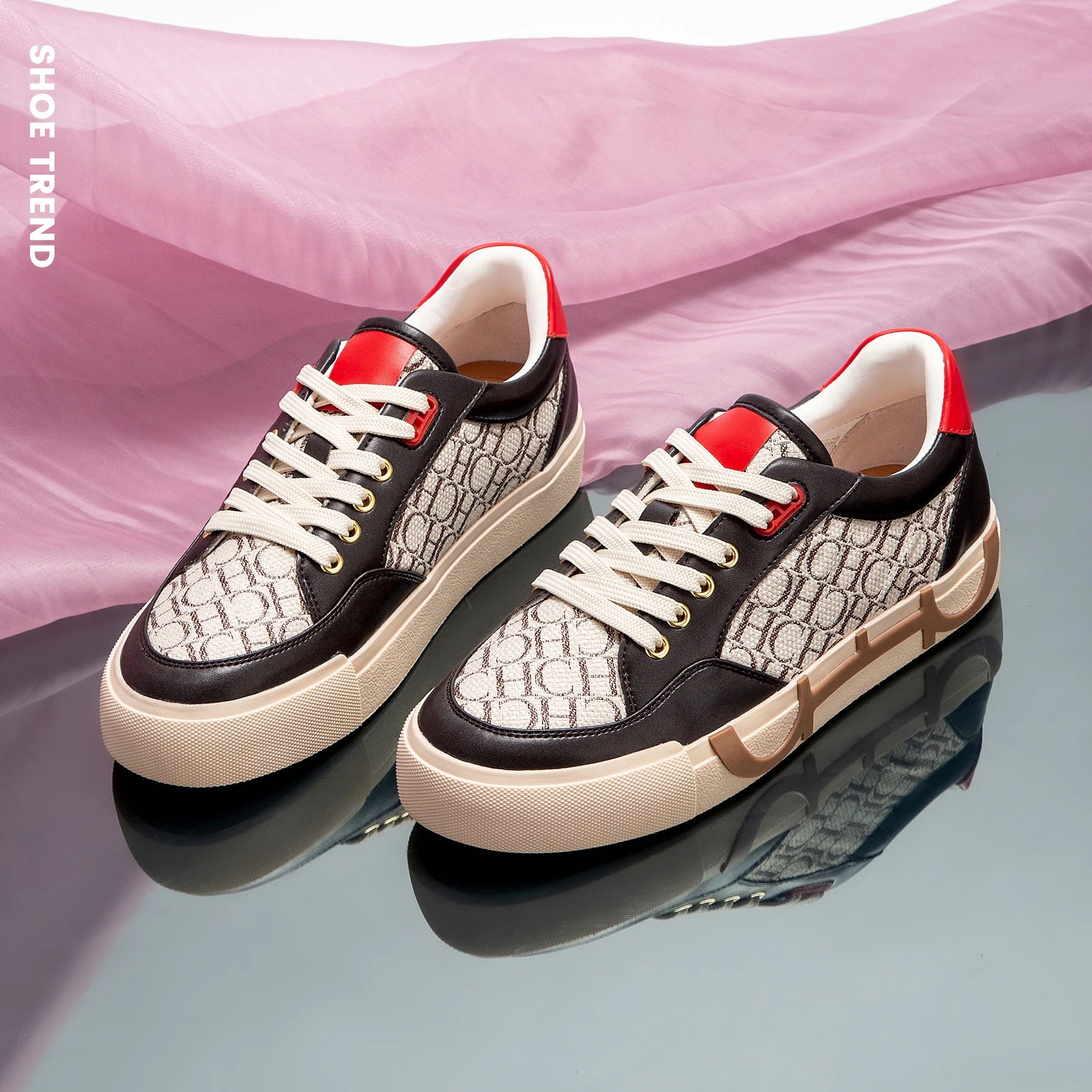 Women's Shoes Luxury Brand Flat Casual Shoes Letter Printed Breathable Comfortable Fashion Woven Sneakers Secondary image