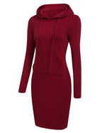 Autumn - Ready Ladies Hooded Dresses Blending Hoodie and Sweatshirt Elements for Fashionable Women's Wardrobe