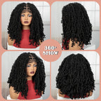 Thick Braided Wigs Synthetic Full Lace Knotless Box Braided Lace Wigs Lace Frontal Natural Braids Wigs for Black Women