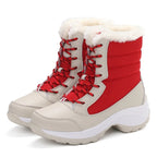 Snow Boots Women Platform Boots Non-slip Women Winter Shoes Fur Warm Ankle Boots for Women Wedges Waterproof Thigh High Boots