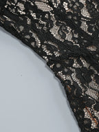 Sexy Spaghetti Strap V Neck Lace Long Dress Women Black Floral Lace Sleeveless Bodycon Dresses Elegant Evening Celebrity Party