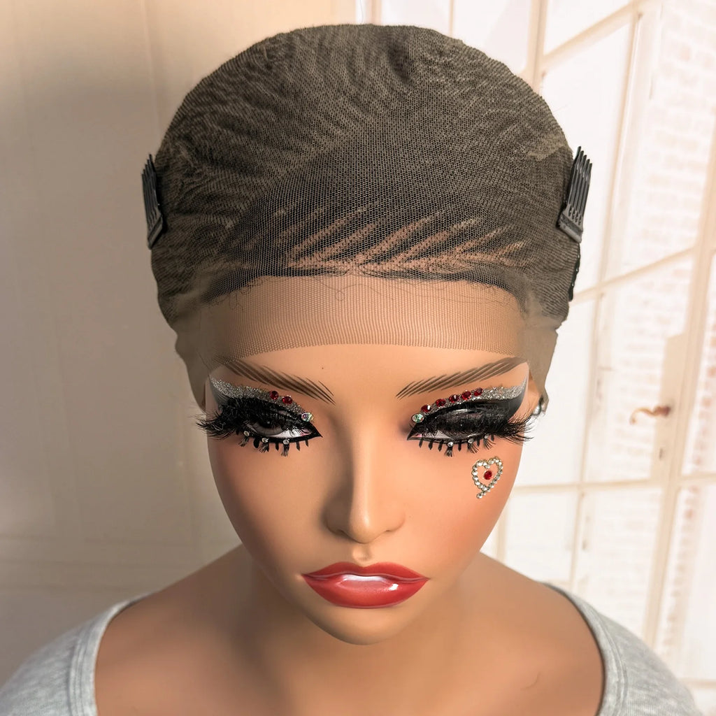 Short Full Lace Braiding Wig Synthetic Cornrow Knotless Box Braided Wigs Natural African Bantu Braids Wig for Black Women