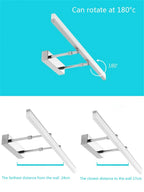 Bathroom Mirror Front Wall Lamp Waterproof Anti-fog Retractable Sconce Wall Light Makeup Mirror Wall Lights