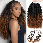 Pre Separated Kinky Curly Crochet Human Hair Extensions Knotless Miracle Knots TB30 Afro Kinky Feather Crochet Hair For Braids