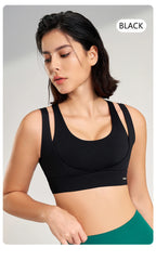 Sports Tops Women's Gym Sexy Underwear Sports Bra Tank Top Gathering Shockproof Women's Sports Underwear High Elasticity
