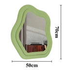 Modern Style Makeup Mirror Simple Hanging Mirrors Elegant Bright Wall Decorative Mirrors Living Room Aesthetic Wall Decorations