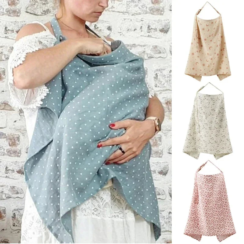 Cotton Breastfeeding Cover Mother Outing Nursing Covers Adjustable Privacy Baby Feeding Breastfeeding Apron Stroller Blanket Main image