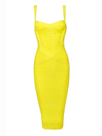 New 2026 Women Sexy Celebrity Midi Red White HL Elastic Bandage Dress Spaghetti Strap Club Bodycon Party Dress Wholesale HL434