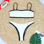Woman Swimwear 2026 High Waist Bikinis Shorts Women's Swimsuit Luxury Ribbed Two-piece Bathing Suits Summer Bikini Set Swim Suit