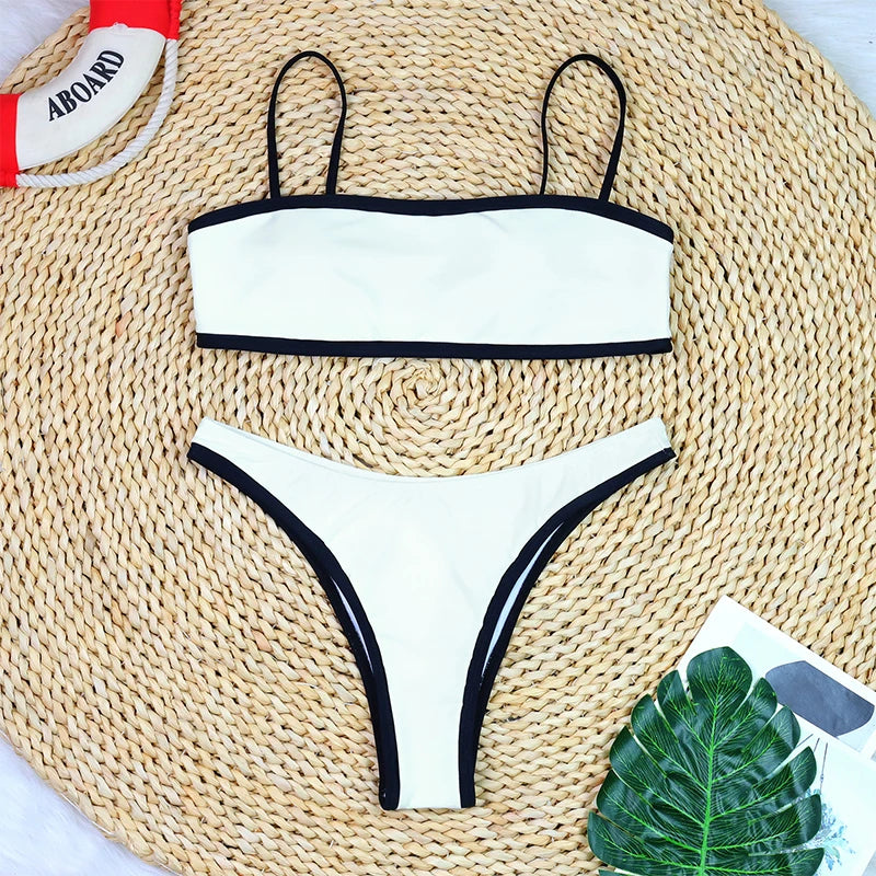 Woman Swimwear 2026 High Waist Bikinis Shorts Women's Swimsuit Luxury Ribbed Two-piece Bathing Suits Summer Bikini Set Swim Suit
