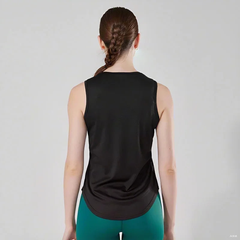 Summer Women's Gym Tank Tops Fitness Training Clothing Quick-drying Loose Bodybuilding Sleeveless Shirt Fashion Basketball Vest