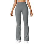 Fashion Micro Horn Leggings Women V-back Waist Sports Pants High Waist Push Up Butt Gym Pants Solid Slim Casual Leggings